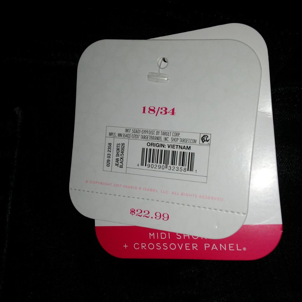 Isabel Maternity Crossover Panel Midi Jean Shorts - Picture 6 of 6